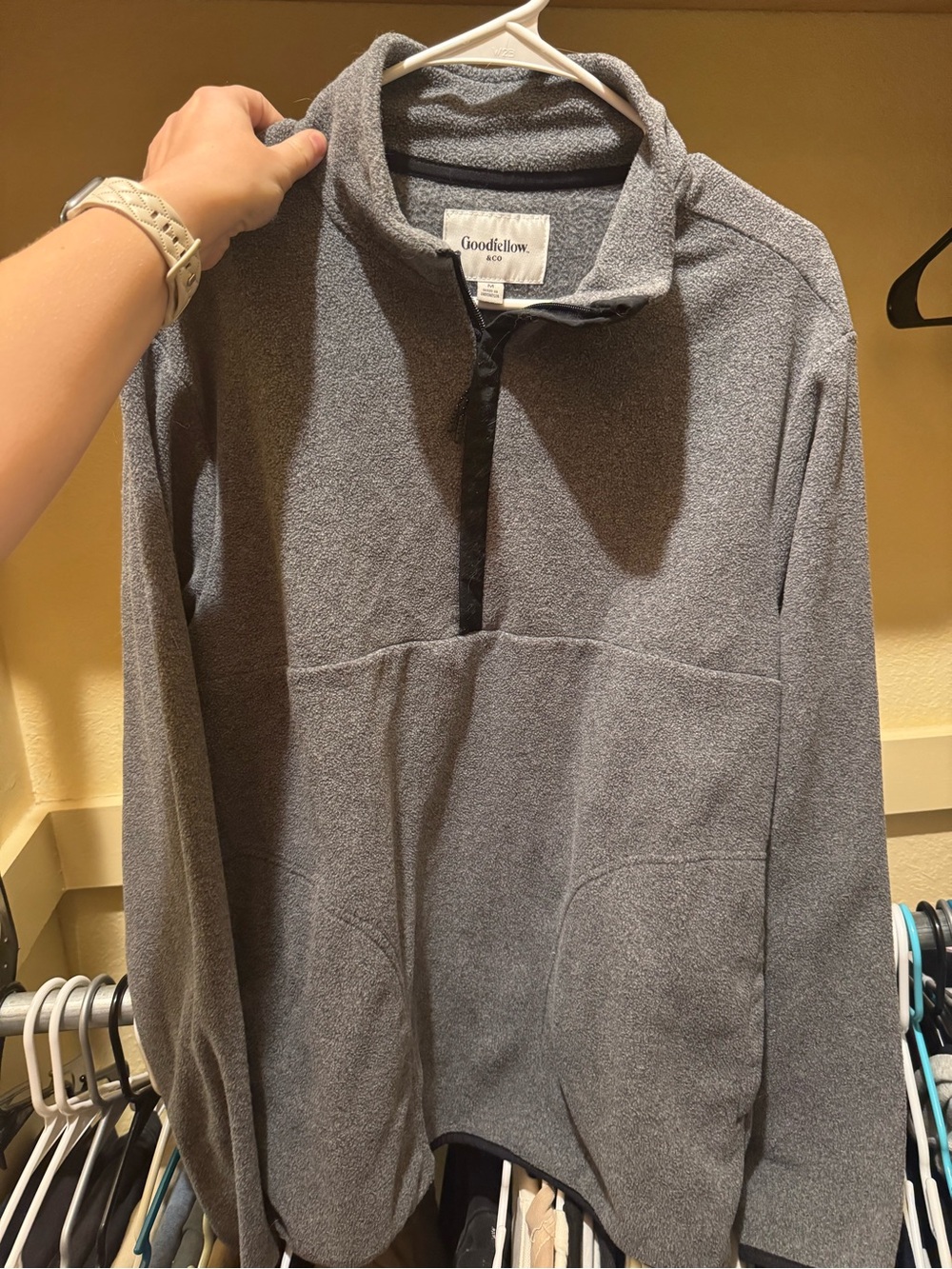 Goodfellow & Co Gray Half-Zip Pullover Sweater